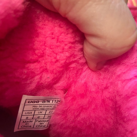 UGG Classic Mini Tiger Flower Women size 8 taffy pink multicolor sequins - Picture 7 of 14